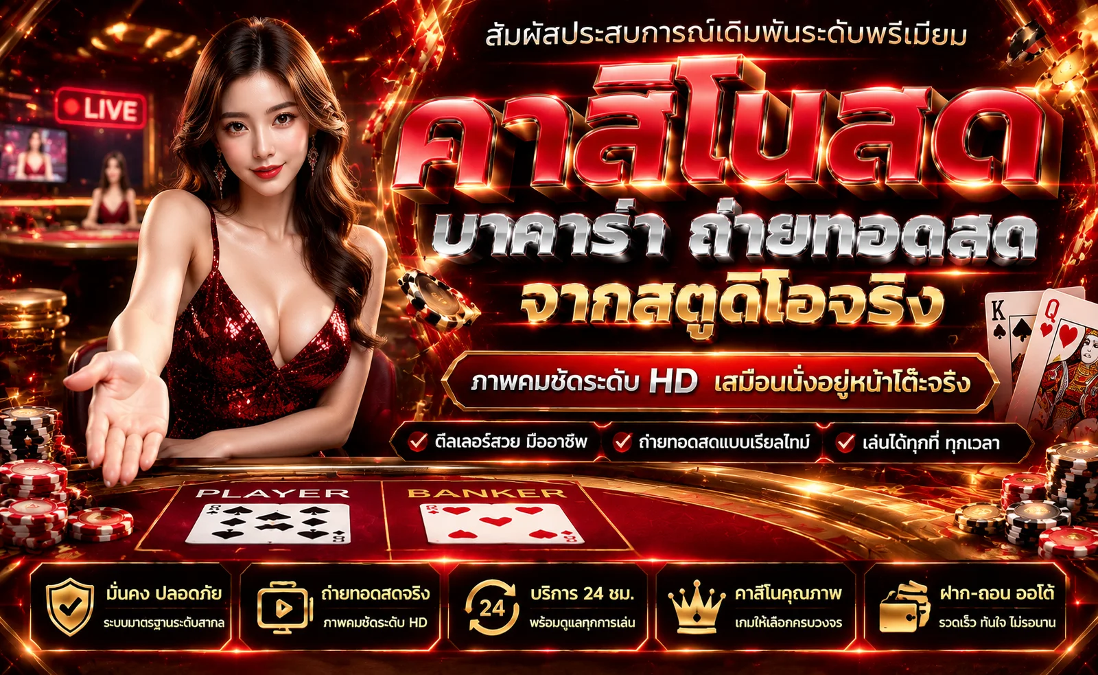 คาสิโนออนไลน์ SAWAN246 บาคาร่า รูเล็ต ไฮโล ถ่ายทอดสดเว็บตรง